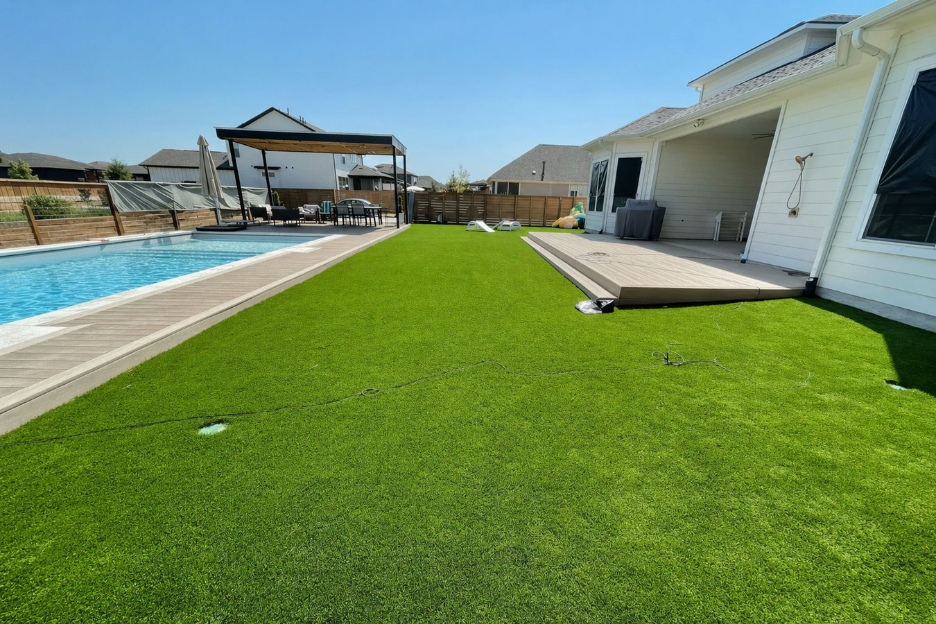 Artificial grass installation in Pharr, TX