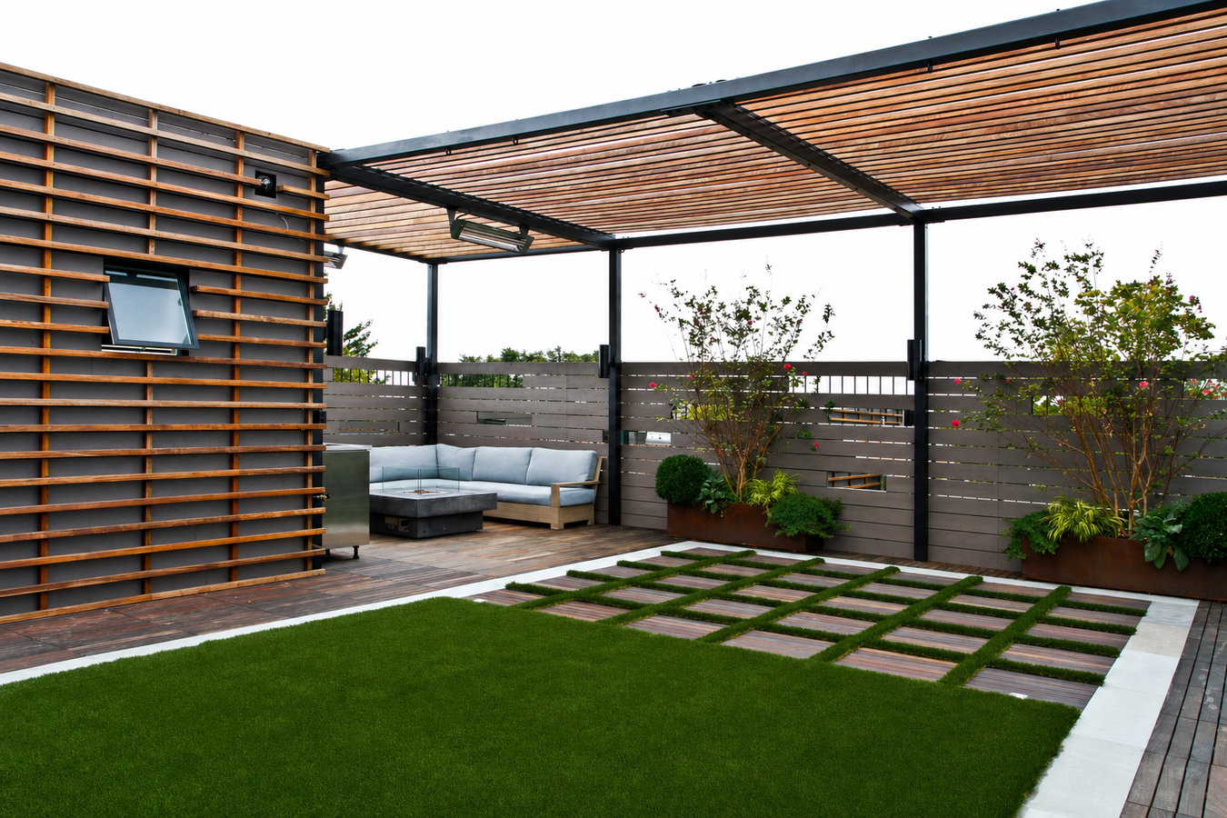 Turf for rooftop gardens